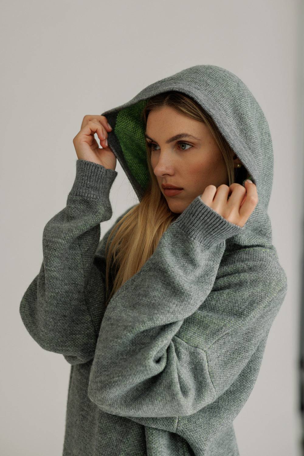 Karo Kauer Knit Hoodiedress Silver Grey Günstig kaufen
