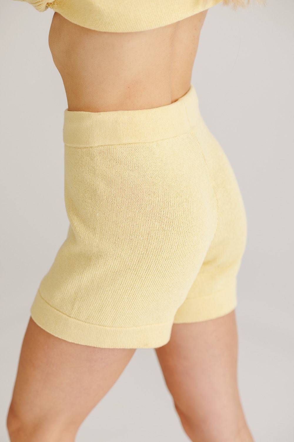 Karo Kauer Knit Shorts Light Yellow Großer Ausverkauf