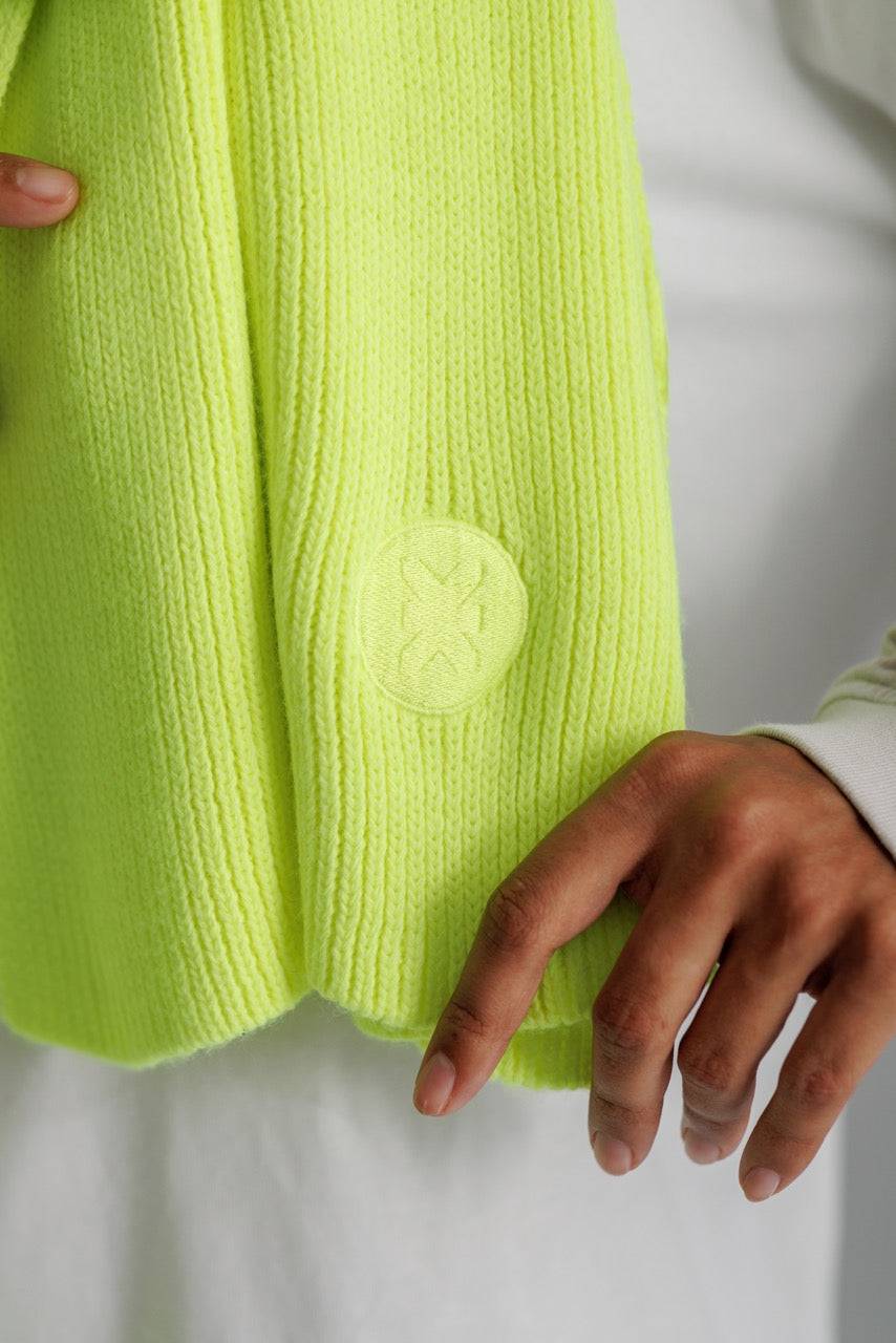 Karo Kauer Scarf Neon Lime Lagerräumung
