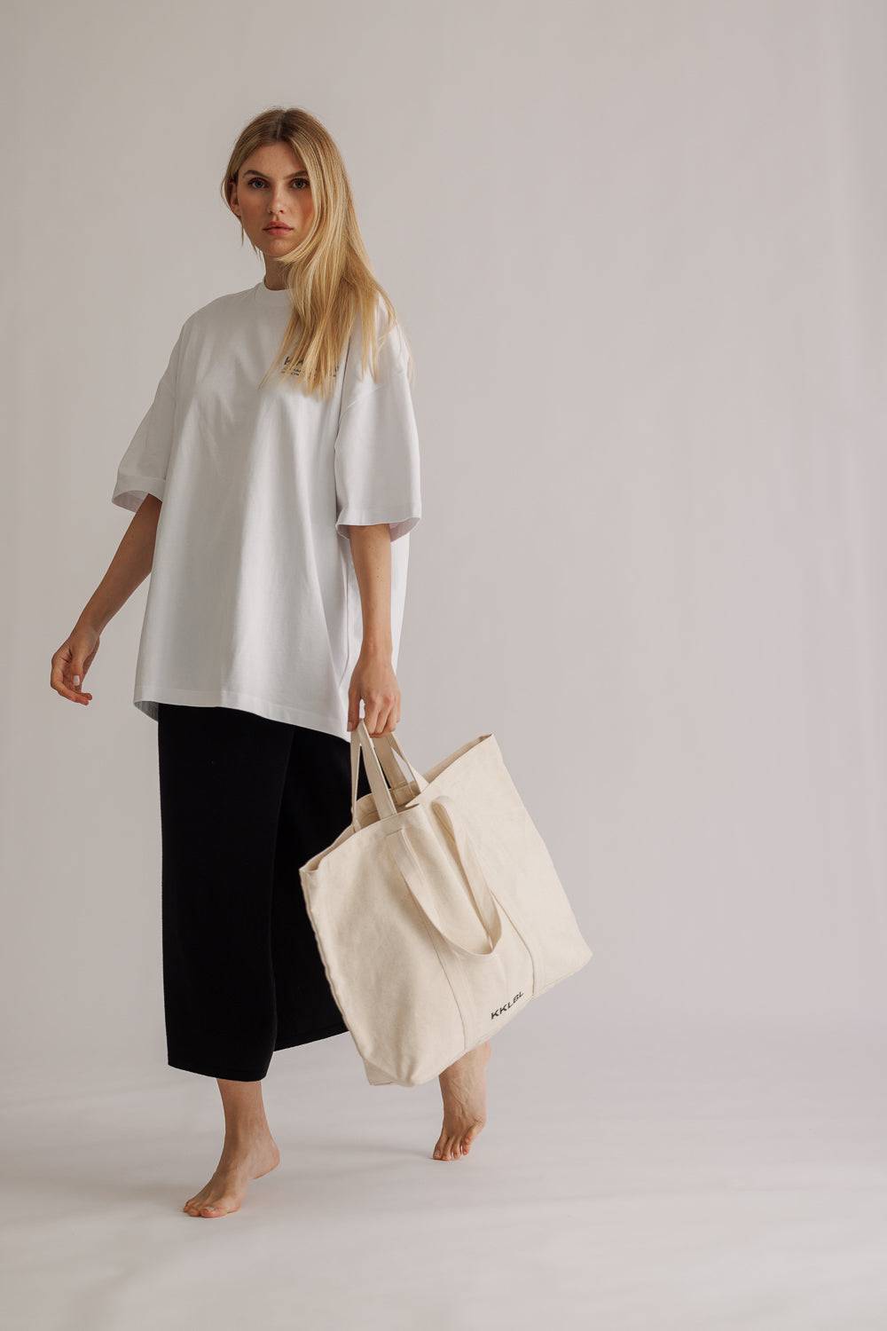 Karo Kauer Canvas Bag Offwhite Fabrikverkauf