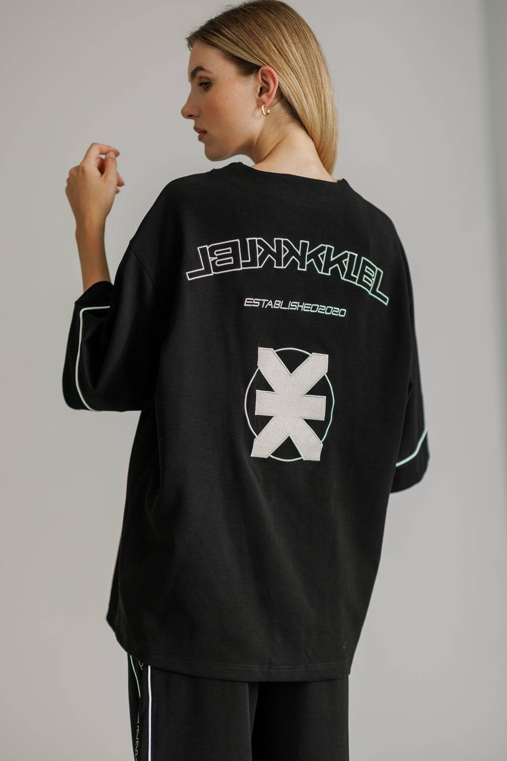 Karo Kauer Baseballshirt Black Zeitlich begrenztes Angebot