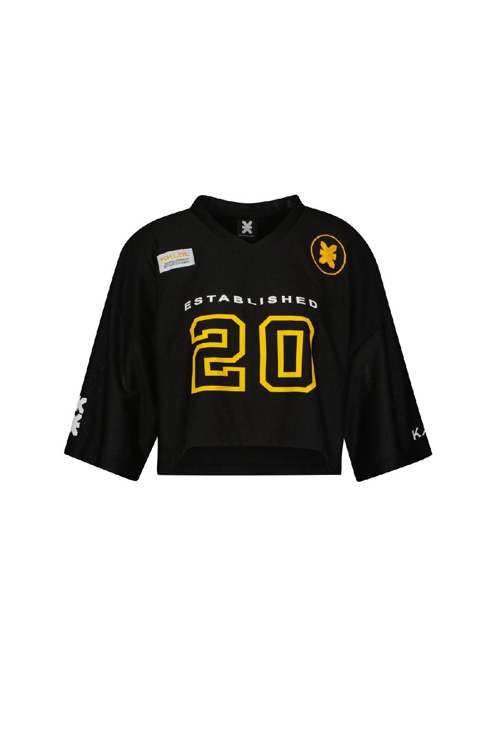 Karo Kauer T-Shirt Cropped Baseball Saisonale Angebote