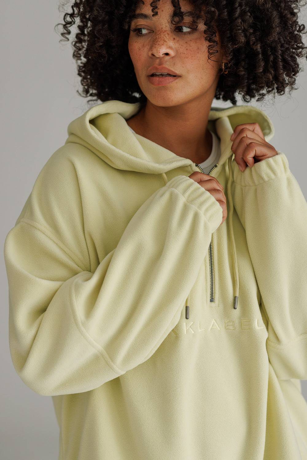 Karo Kauer Zipped Fleece Light Yellow Letzter Tag