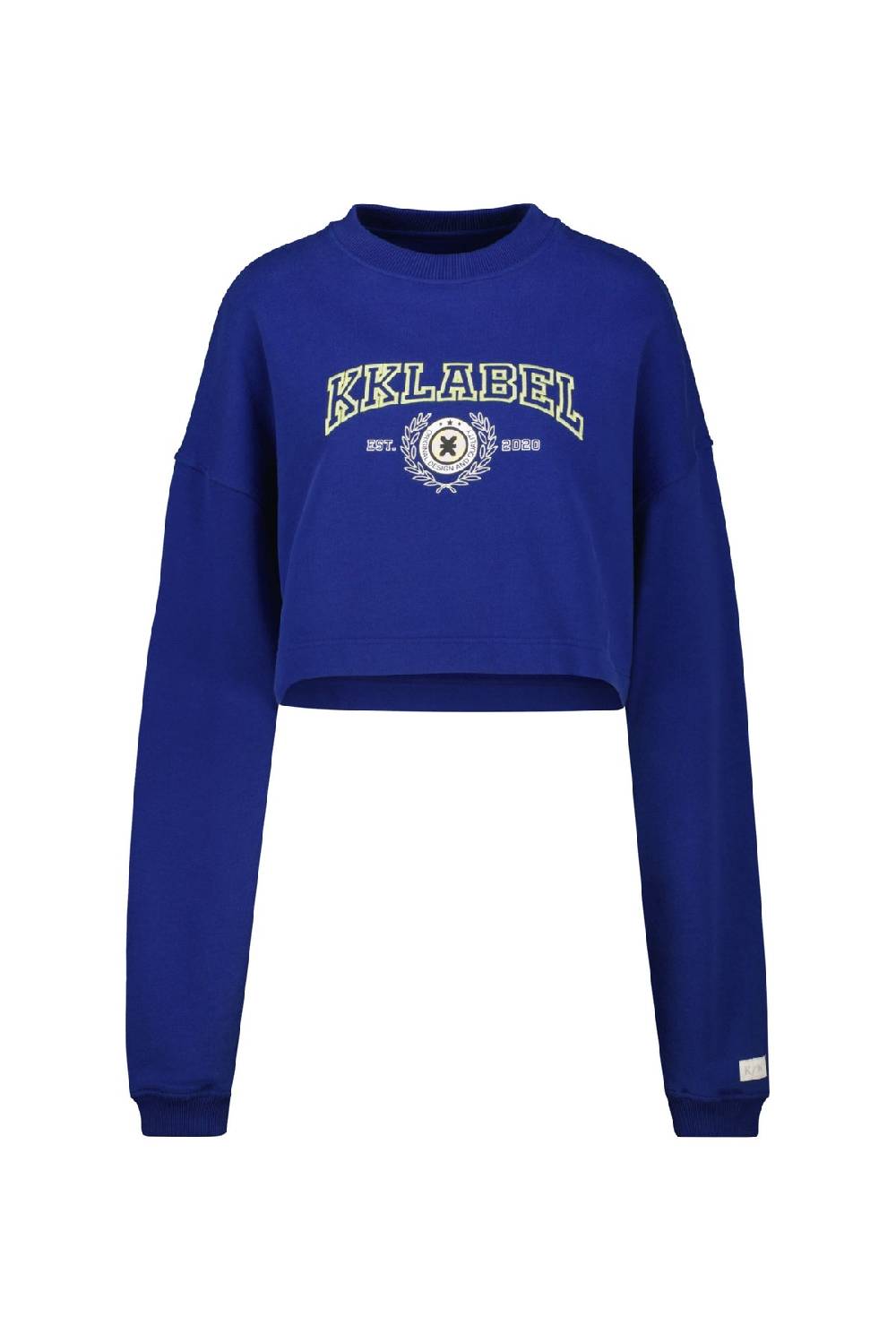 Karo Kauer Sweater Cropped Dark Blue Zeitbegrenzte Promotion