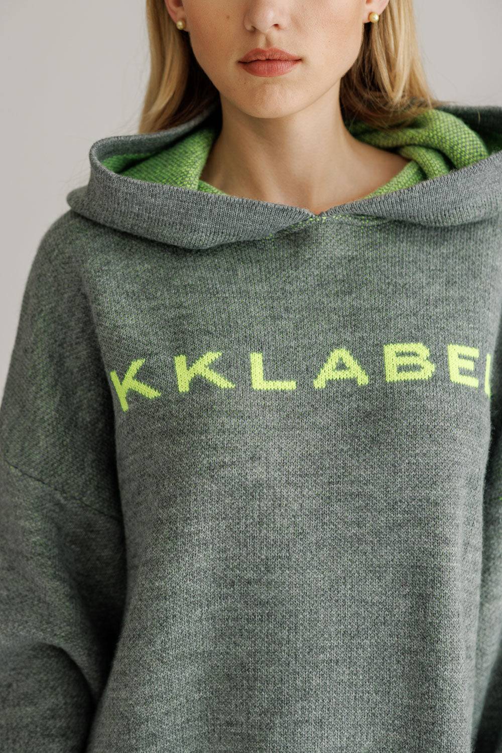Karo Kauer Knit Hoodiedress Silver Grey Bis zu 50% Rabatt