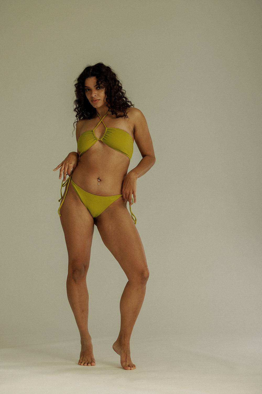 Karo Kauer Bikini Bottom Glitter Olive Bis zu 55% Rabatt