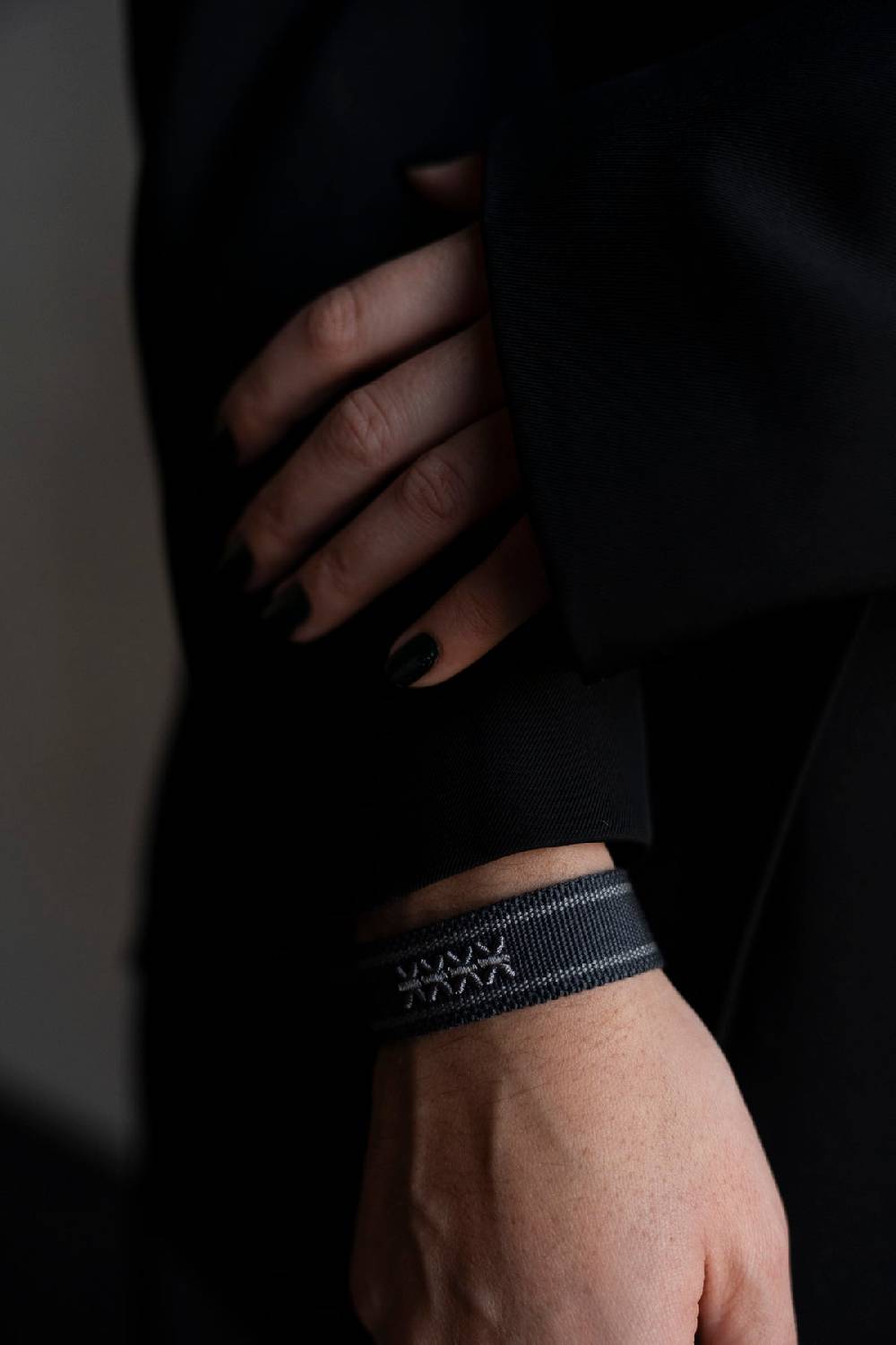 Karo Kauer Bracelet Stone Grey Auslauf