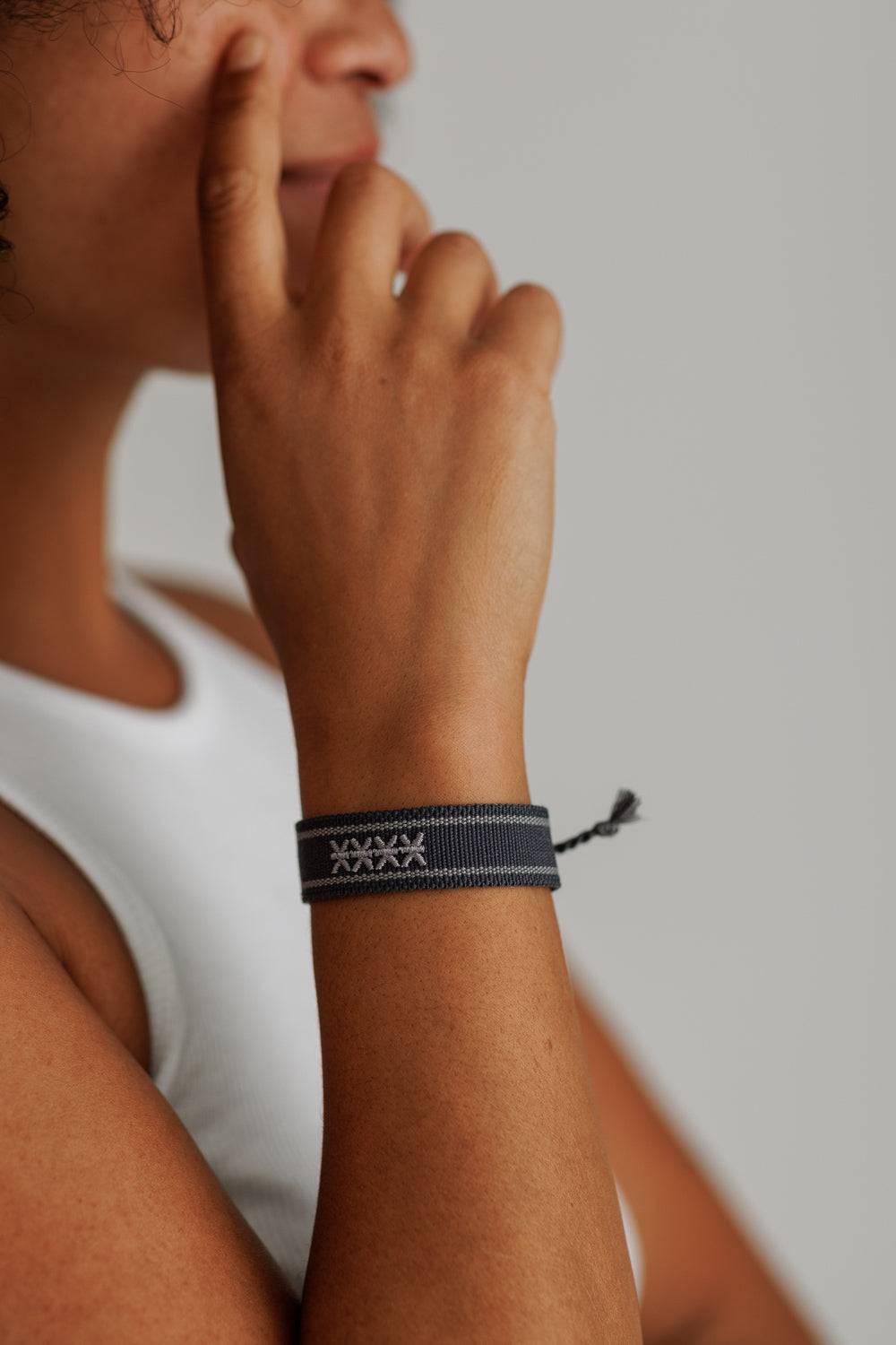 Karo Kauer Bracelet Stone Grey Auslauf