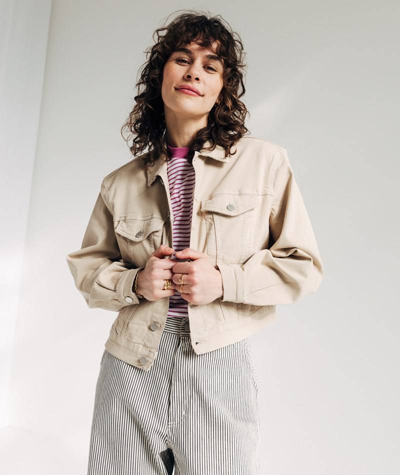 Kauf Dich Glücklich VILA VIWeylie Denim Jacke Beige Valentinstagsangebot
