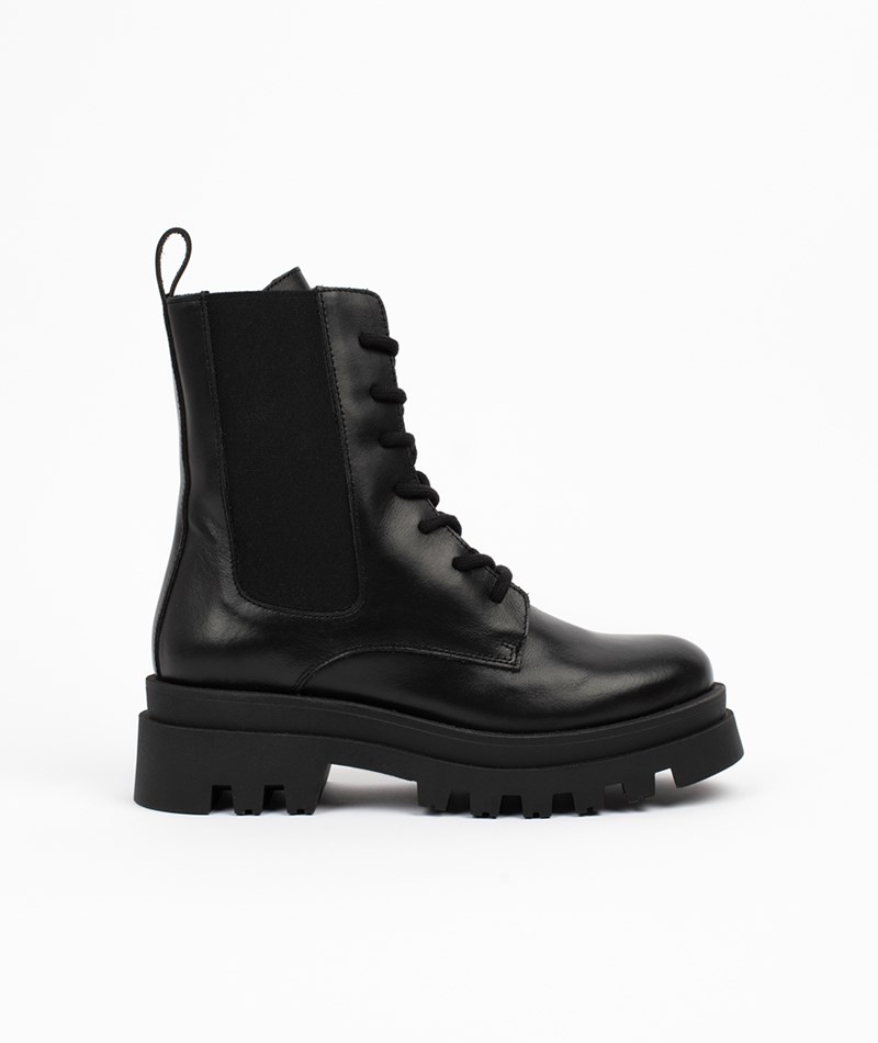 KAUF DICH GLüCKLICH Lederstiefel Schwarz