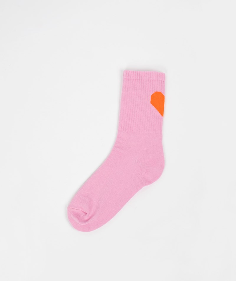KAUF DICH GLüCKLICH Tennissocken Heart (Gr. 36-41) Rosa aus Bio-Baumwolle