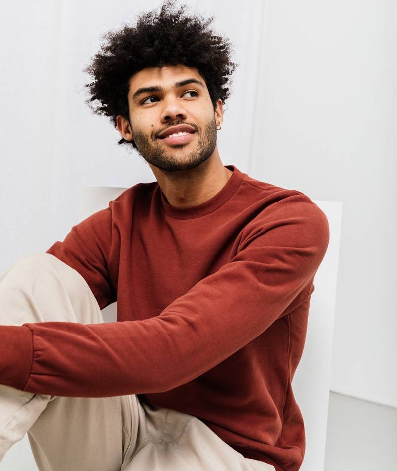 KAUF DICH GLüCKLICH Sweater Brandy aus Bio-Baumwolle Letzte 3 Tage