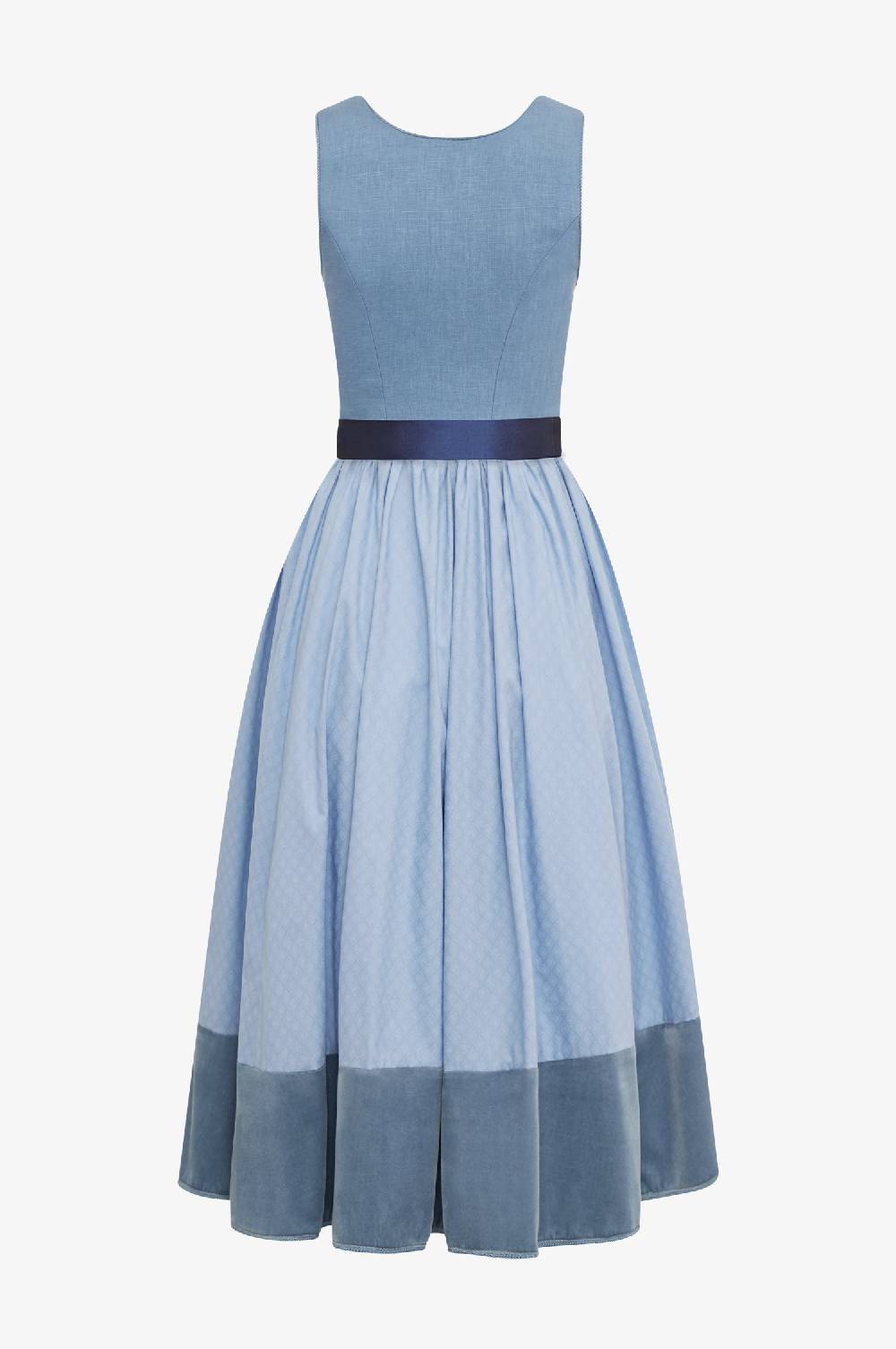 Kinga Mathe Jubiläumsdirndl in Stahlblau Günstiger Verkauf