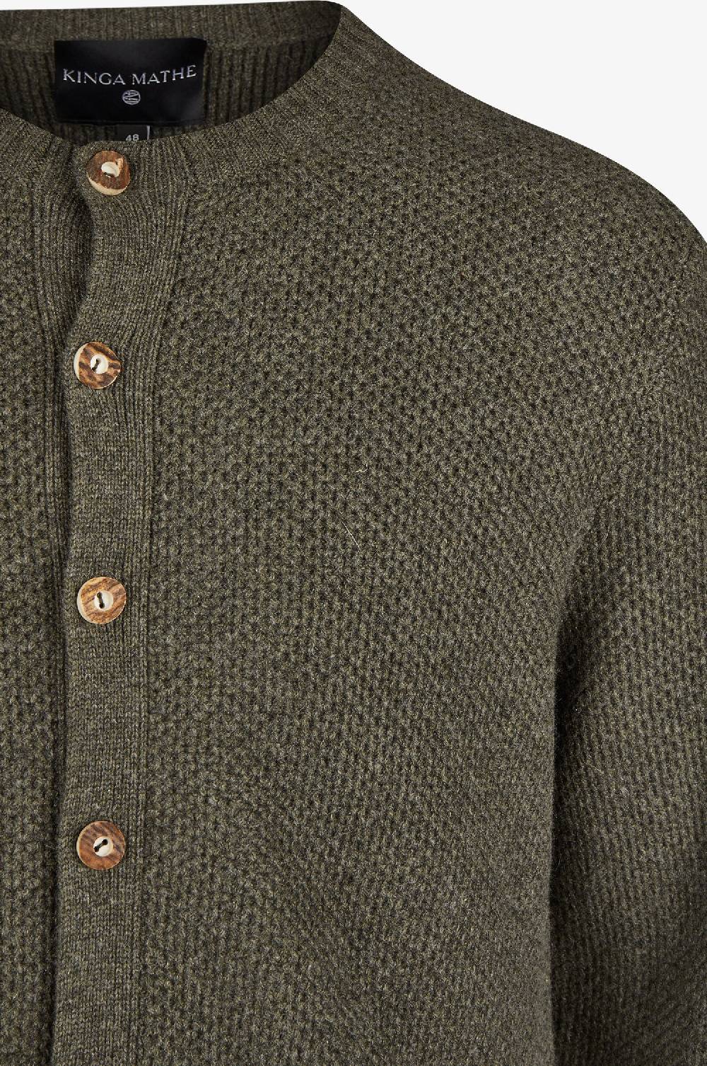 Kinga Mathe Cashmere Strickjacke Elias in Olive Fabrikverkauf