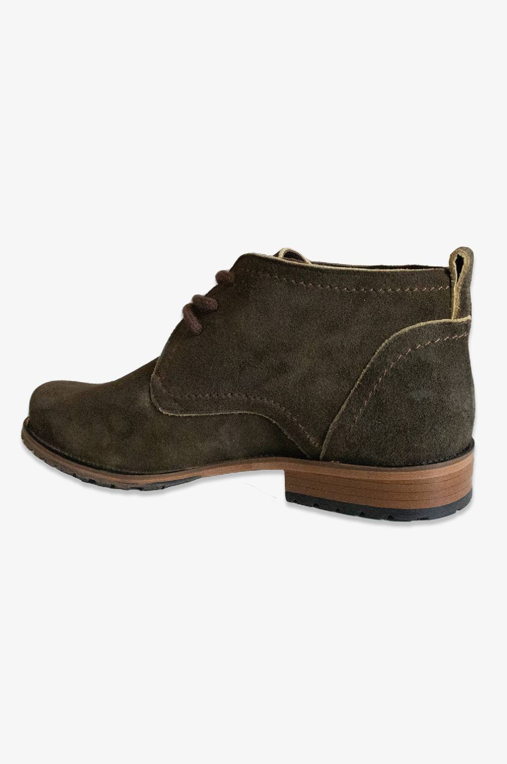 Kinga Mathe Veloursleder Trachtenschuhe in Olive Nur noch ein Tag übrig