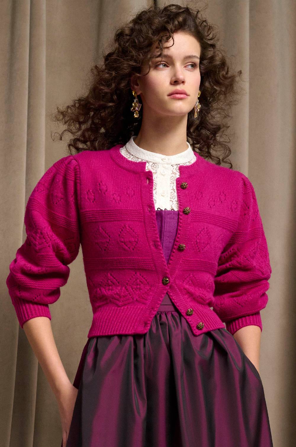 Kinga Mathe Cashmere Strickjacke Dakota in Pink Outlet