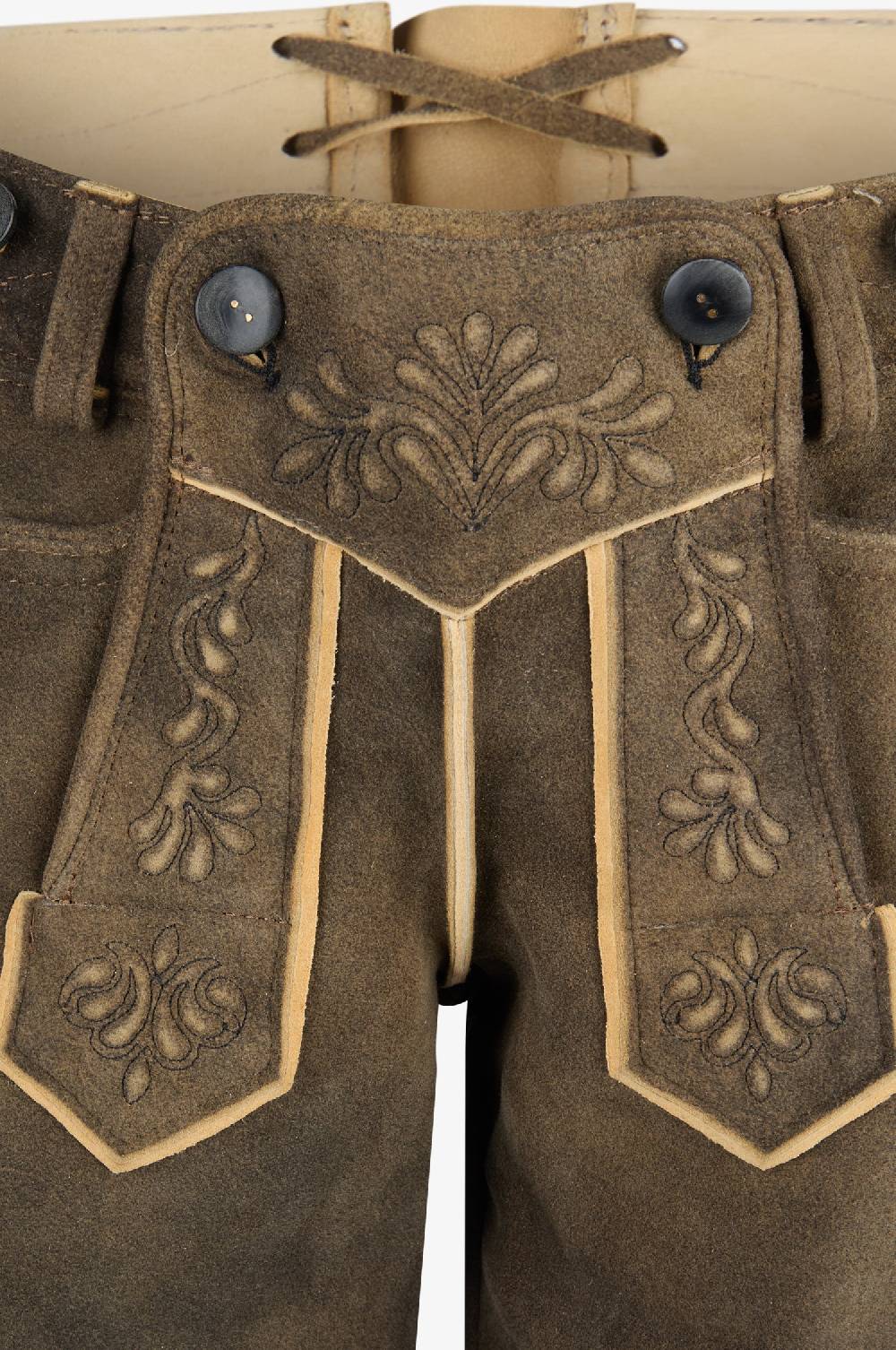 Kinga Mathe Damen Lederhose Nina in Ahorn im Angebot