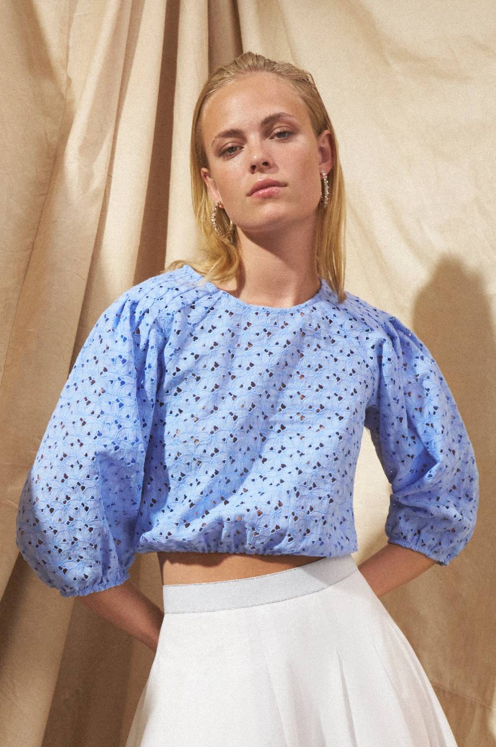 Kinga Mathe Bluse Kinga in blau Großer Ausverkauf