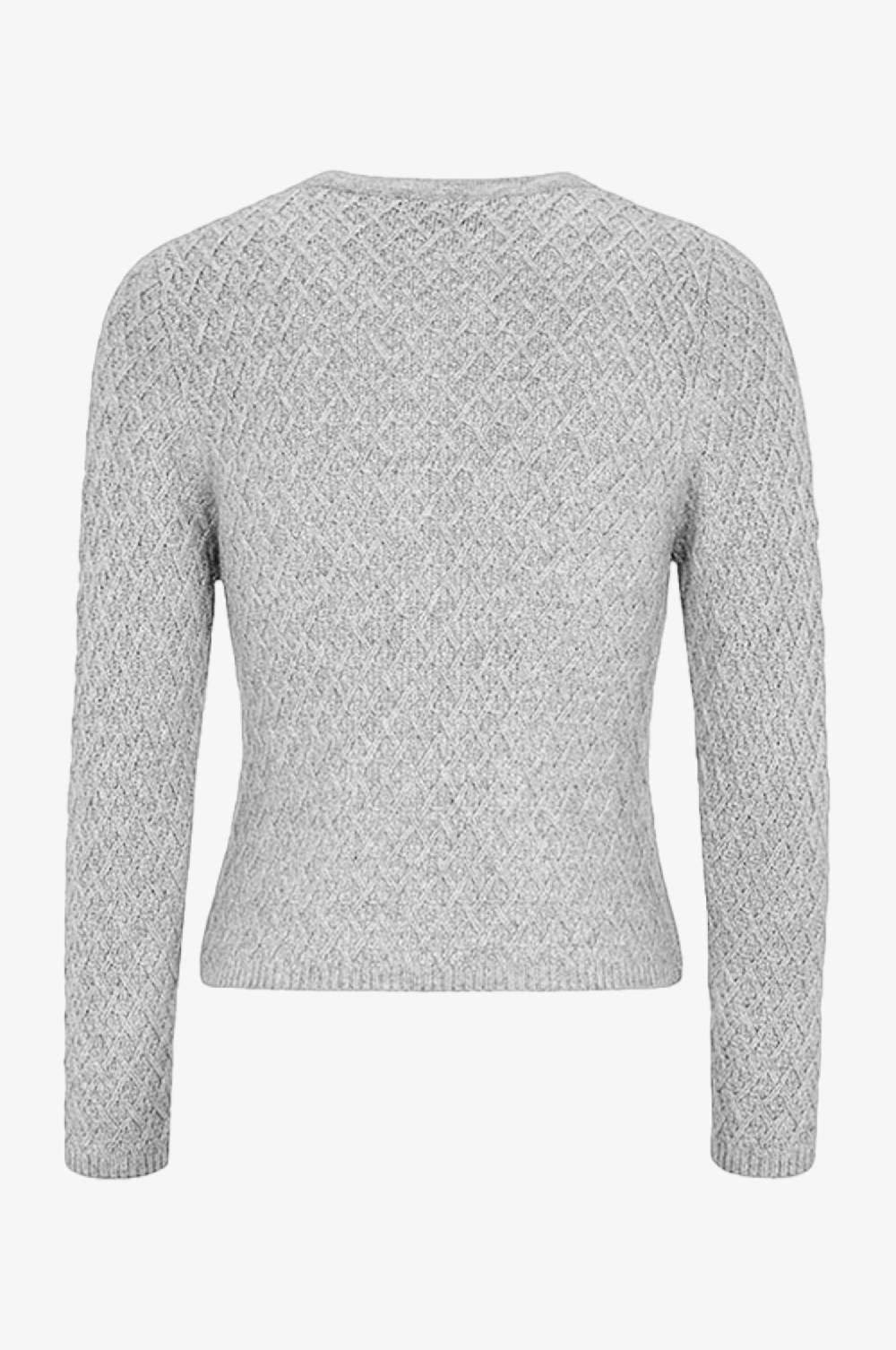 Kinga Mathe Cashmere Strickjacke Flora in Grau Im Verkauf