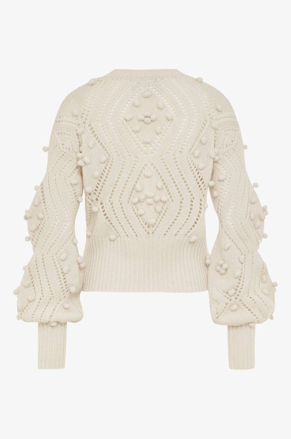 Kinga Mathe Cashmere Pullover Thea in Ivory Sonderangebote