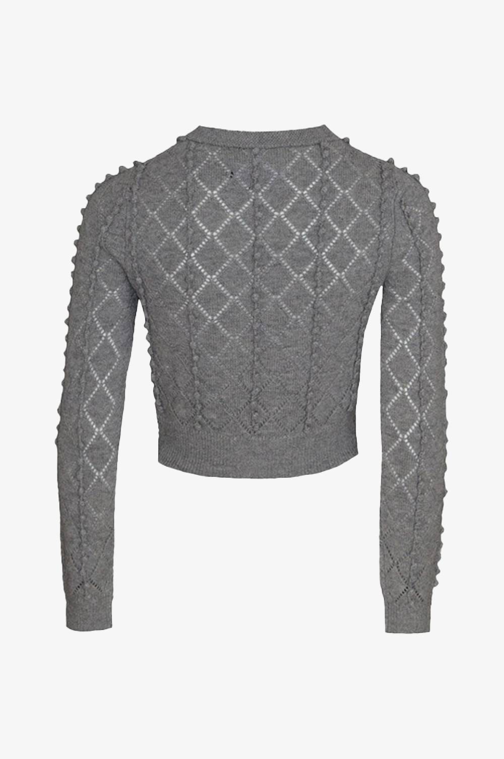 Kinga Mathe Cashmere Strickjacke Amalia in Grau VIP-Rabatte