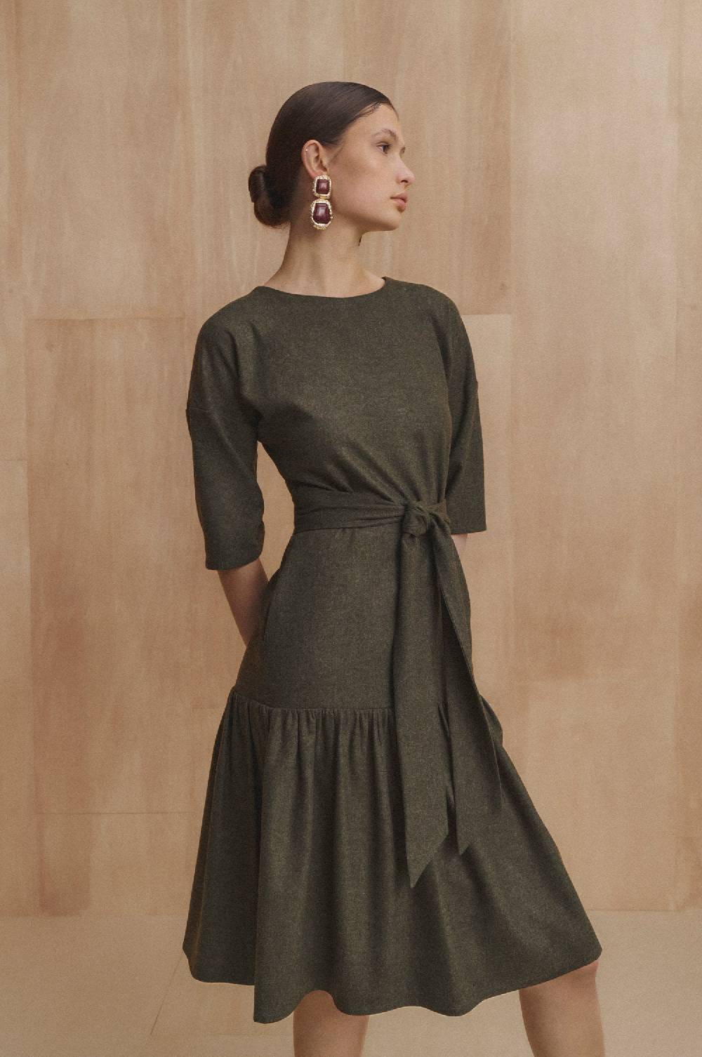Kinga Mathe Kleid Isabella in Loden Bis zu 50% Rabatt