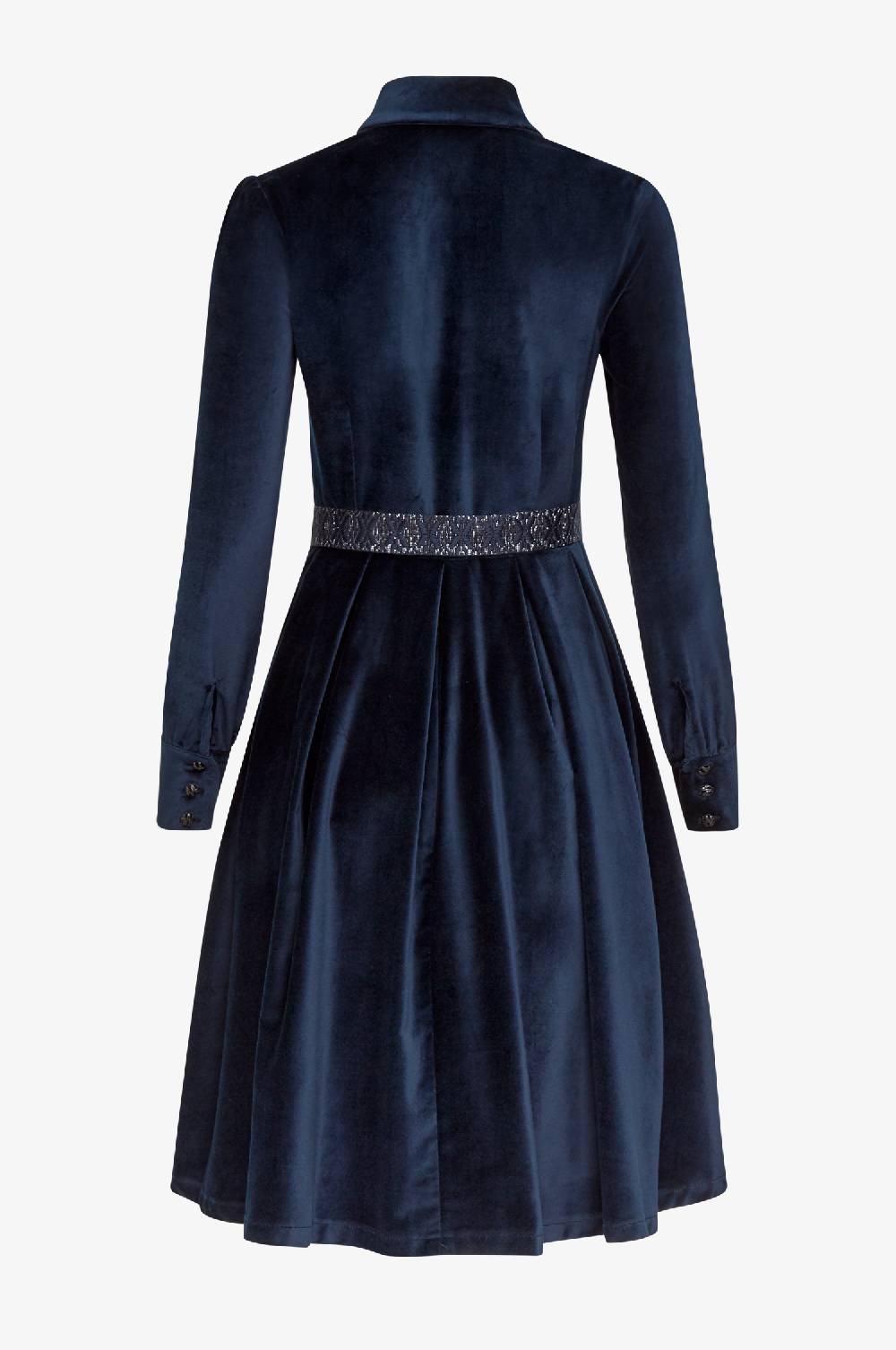 Kinga Mathe Samtkleid Dia in Nachtblau Exklusive Angebote