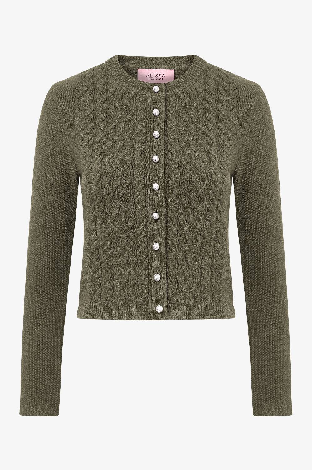 Kinga Mathe Strickjacke Alissa in Olive Kostenloser Versand international