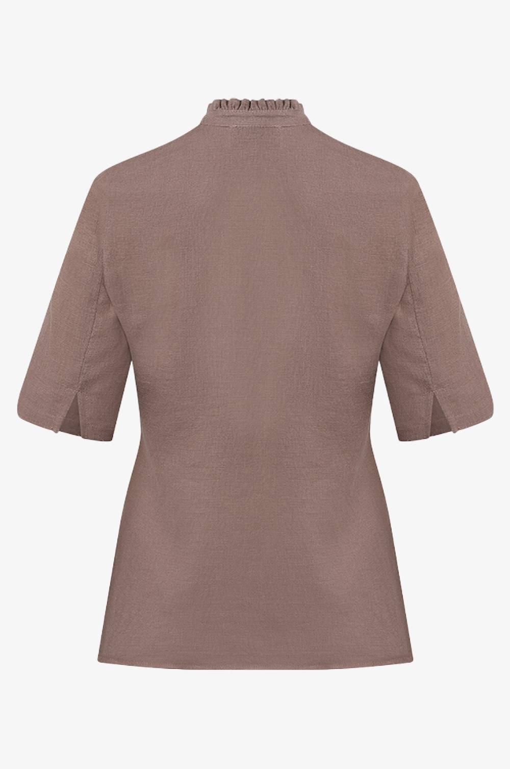 Kinga Mathe Bluse Hanna in Taupe mit Arm Im Verkauf