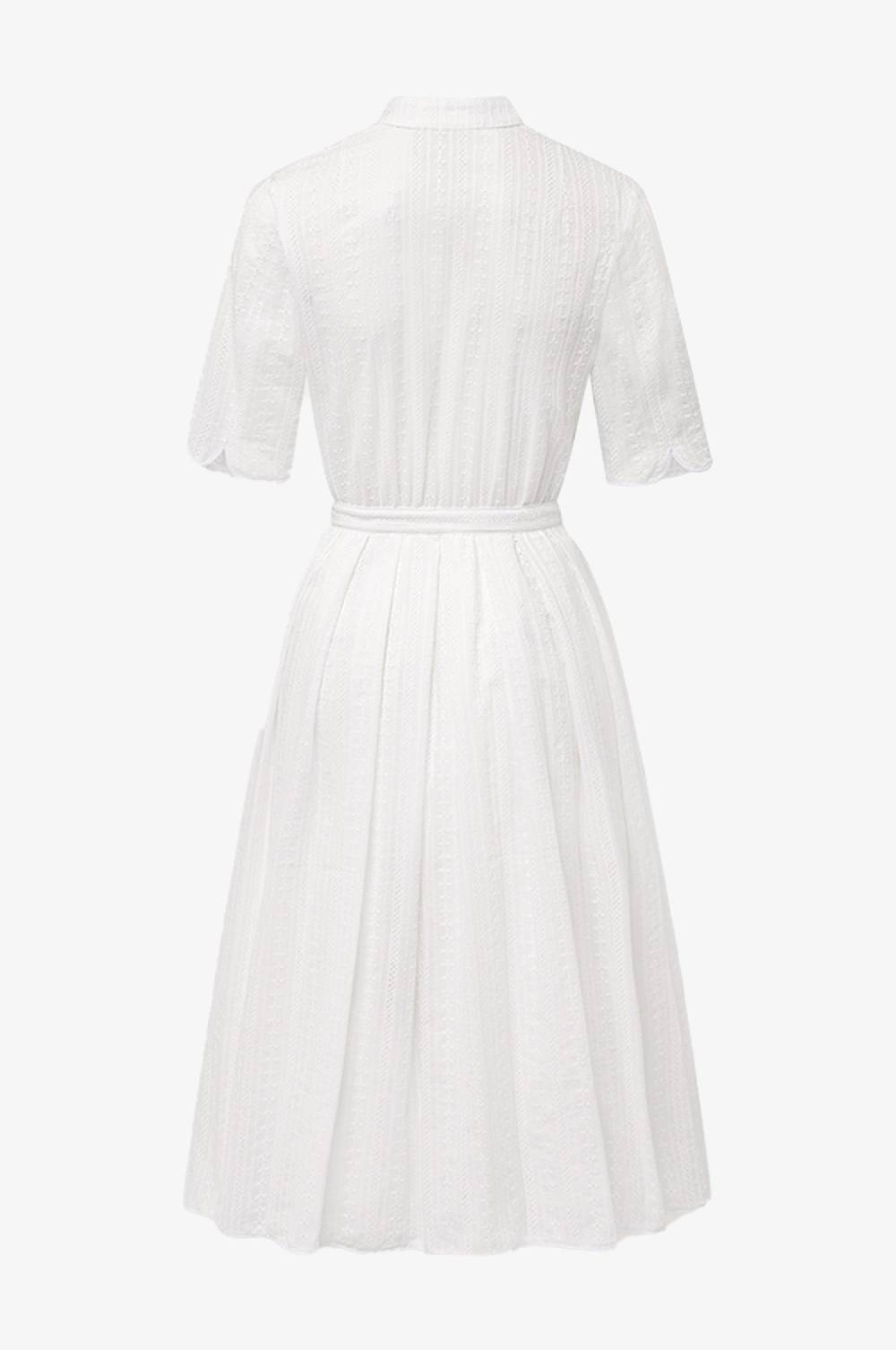 Kinga Mathe Baumwoll-Kleid Inas in Ivory zollfrei