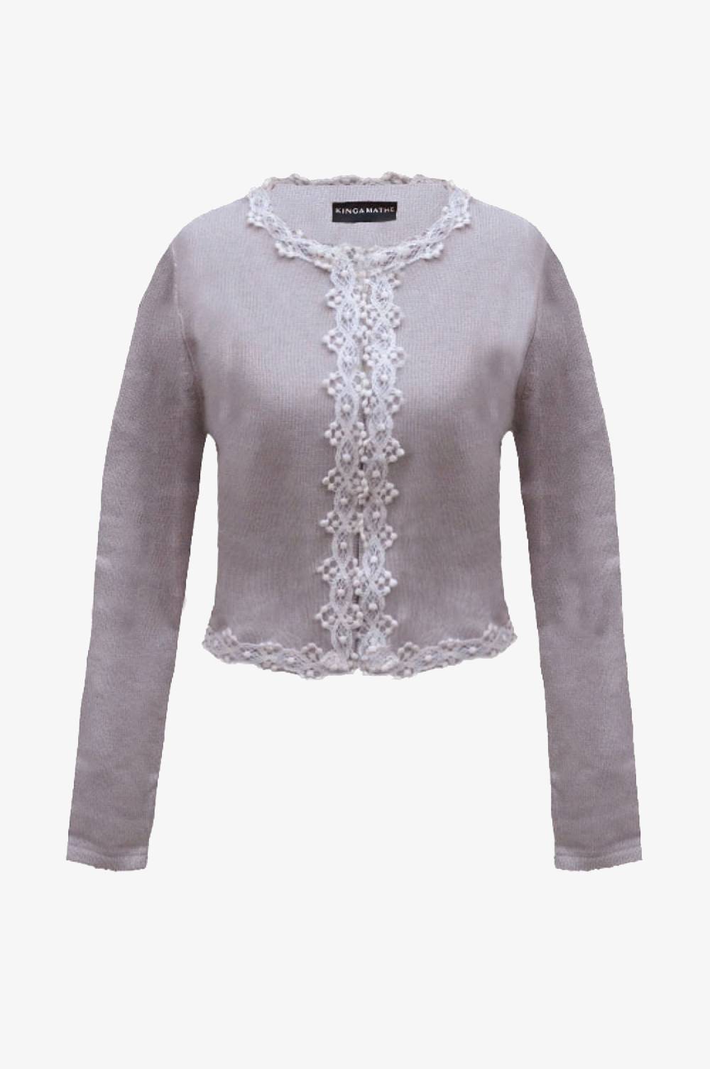 Kinga Mathe Cashmere Strickjacke Zoe in Taupe Lagerräumung