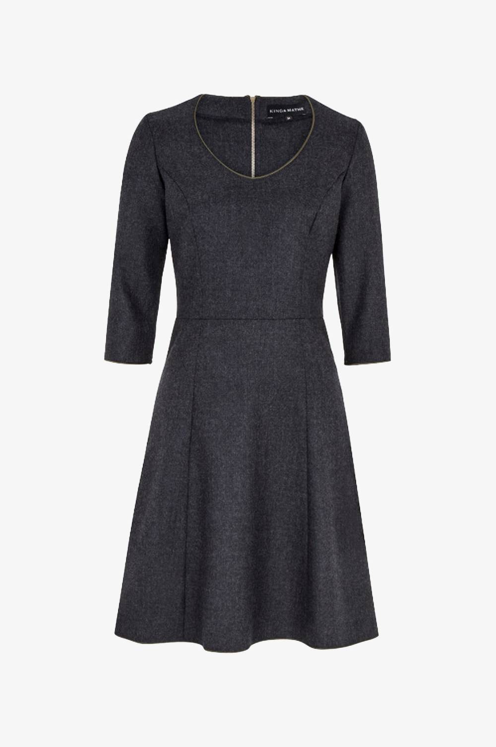 Kinga Mathe Kleid Melissa in Anthrazit Räumungsverkauf
