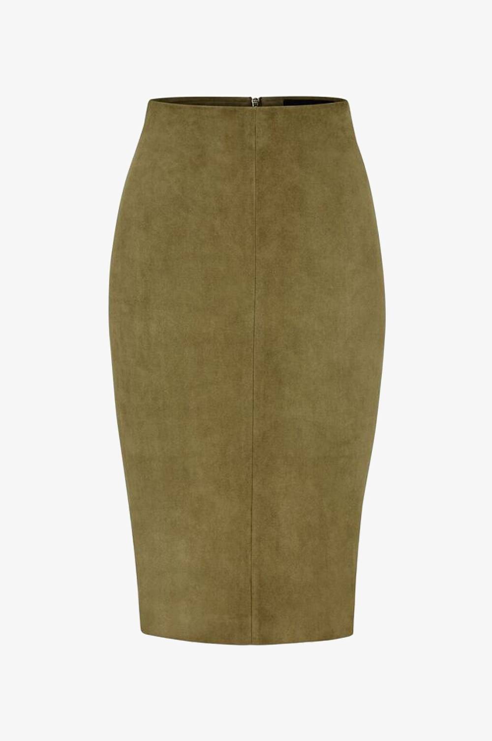 Kinga Mathe Lederrock Deborah in Khaki Sonderangebote