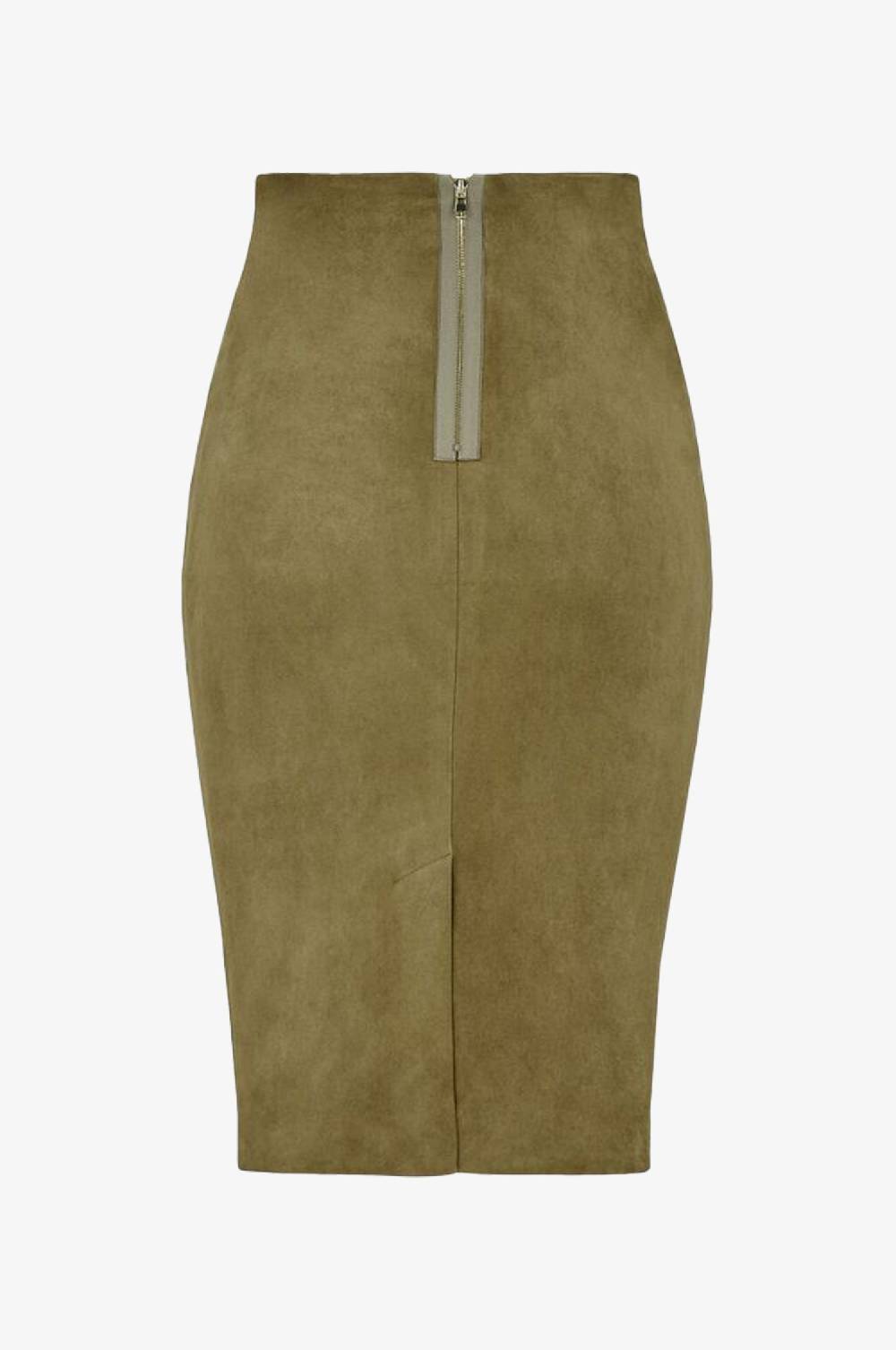 Kinga Mathe Lederrock Deborah in Khaki Sonderangebote