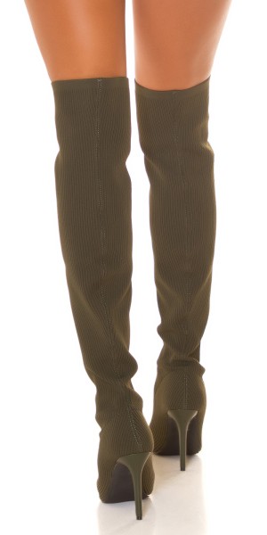 Koucla Sexy Musthave Overknee Stiefel gerippt Discount Store für neue Produkte