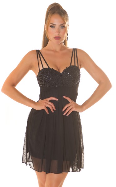 Koucla Sexy KouCla Trägerminikleid m. Perlen & Pailletten Rabatt