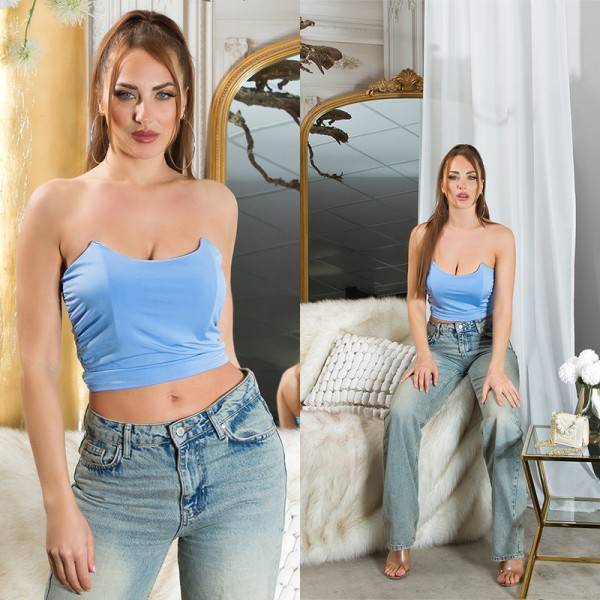 Koucla Sexy Bandeau crop top Corsage Look Exklusivangebot