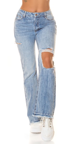 Koucla Sexy Bootcut Highwaist Jeans mit Cut-outs Weihnachtsangebot