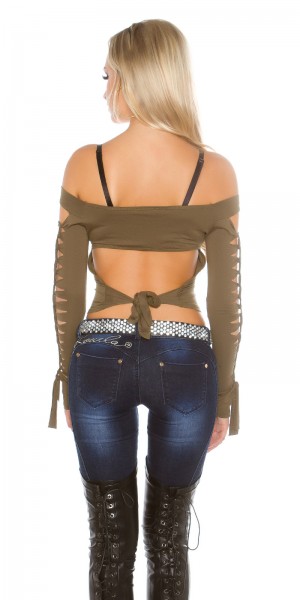 Koucla Sexy KouCla Shirt mit sexy Rissen Valentinstagsangebot