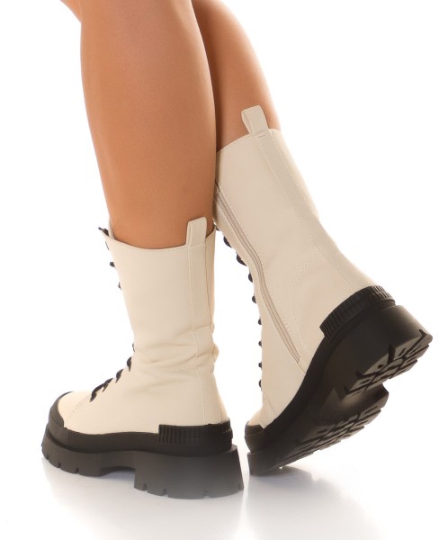 Koucla Trendy Schnür Stiefeletten Kauf eins, bekomm eins gratis