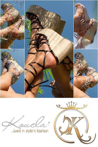 Koucla Sexy Wedges zum Schnüren VIP-Rabatte