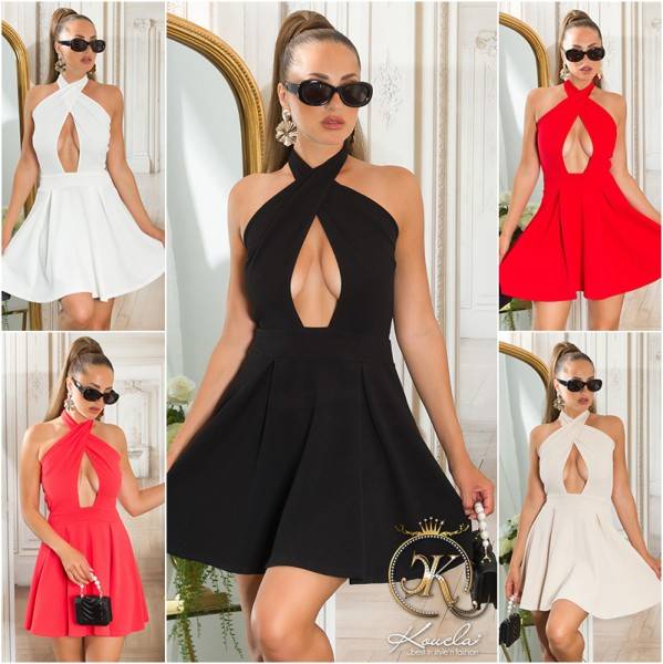 Koucla Sexy KouCla Neckholder Minikleid Glockenrock Zeitbegrenzte Promotion