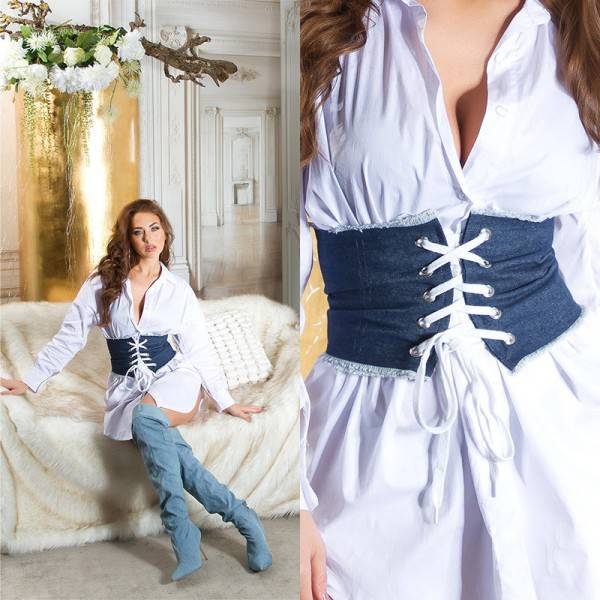 Koucla Sexy Denim Taillengürtel zum Binden Fabrikladen