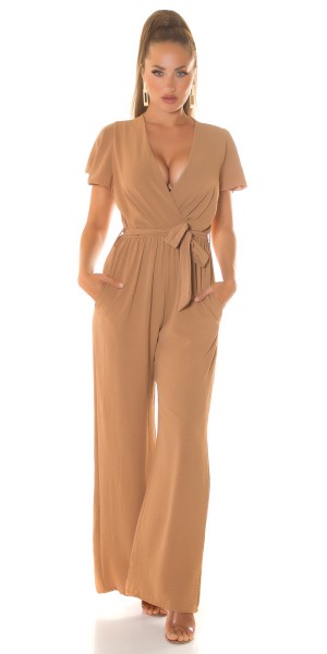 Koucla Sexy Sommer Overall mit weitem Bein & Bindegürtel Flash Sale