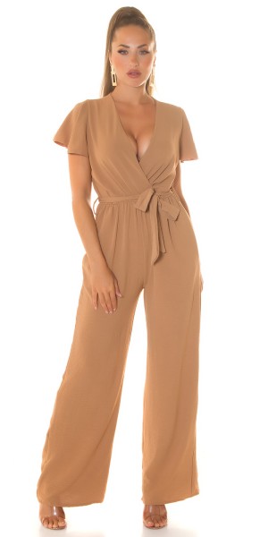 Koucla Sexy Sommer Overall mit weitem Bein & Bindegürtel Flash Sale