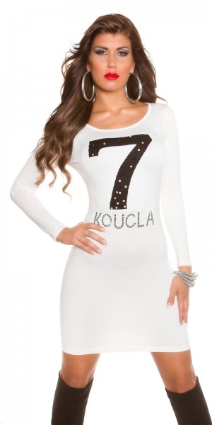 Koucla Trendy Koucla Feinstrick-Kleid mit Strasssteinen Discount Store für neue Produkte