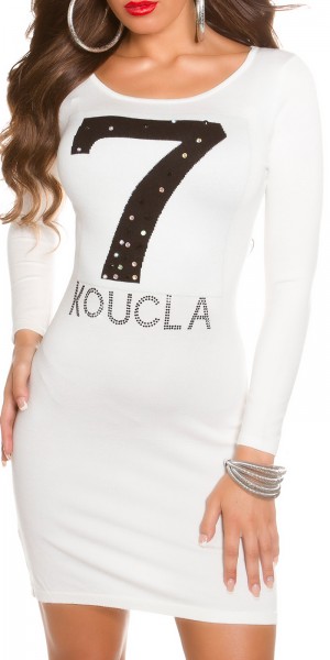 Koucla Trendy Koucla Feinstrick-Kleid mit Strasssteinen Discount Store für neue Produkte