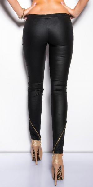 Koucla Sexy KouCla Lederlookhosen mit Zippern Super Rabatt