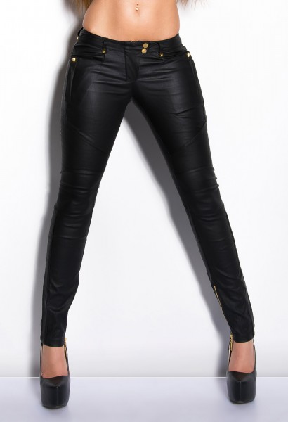 Koucla Sexy KouCla Treggings mit Nieten und Lederlook Riesige Rabatte