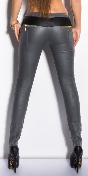 Koucla Sexy KouCla Treggings mit Zips und Lederlook 50% Rabatt mit kostenlosem Versand